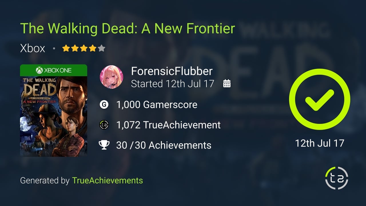The Walking Dead A New Frontier achievement summary